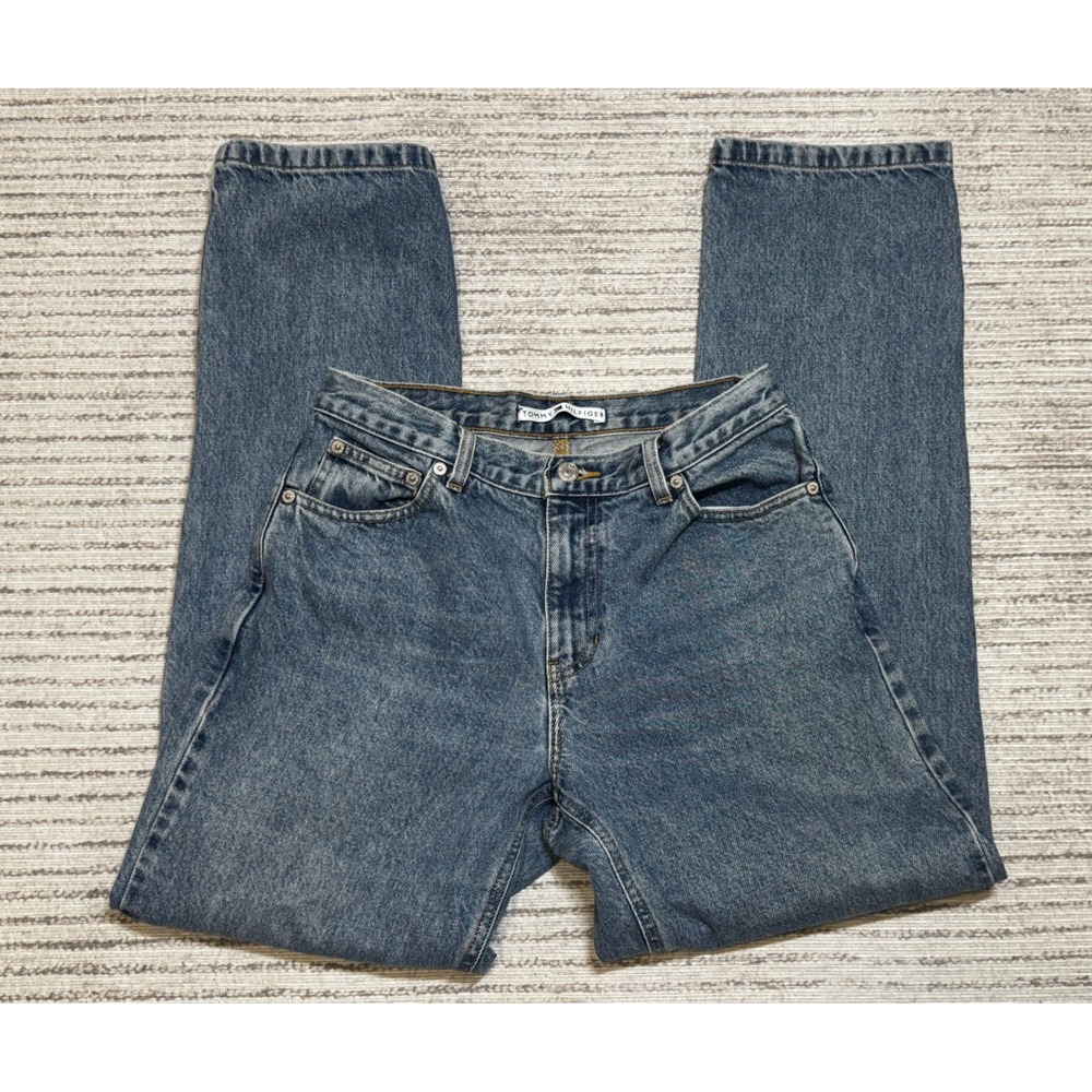 Vintage Tommy Hilfiger High Rise Straight Leg Blue Jeans Size 6 Made in‎ Mexico